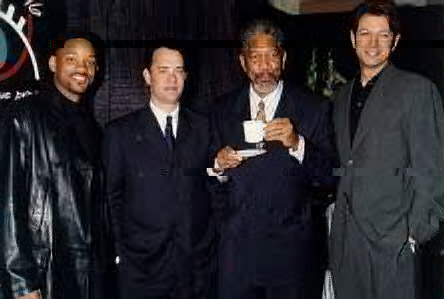 With Tom Hanks, Will Smith and Morgan Freeman